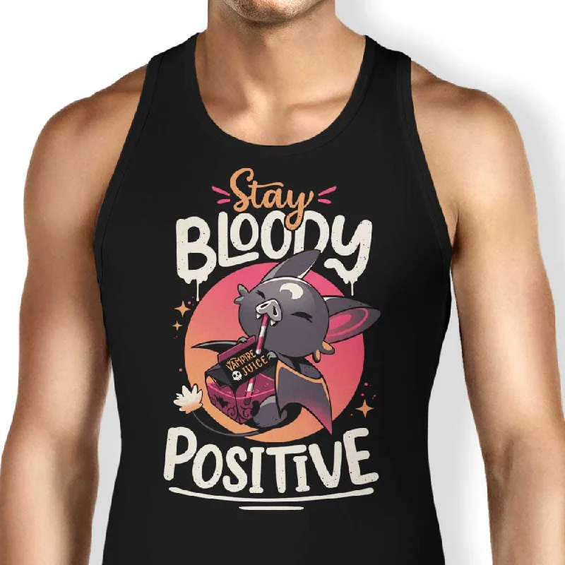 Women's Blouse with Rounded CollarStay Bloody Positive - Tank Top