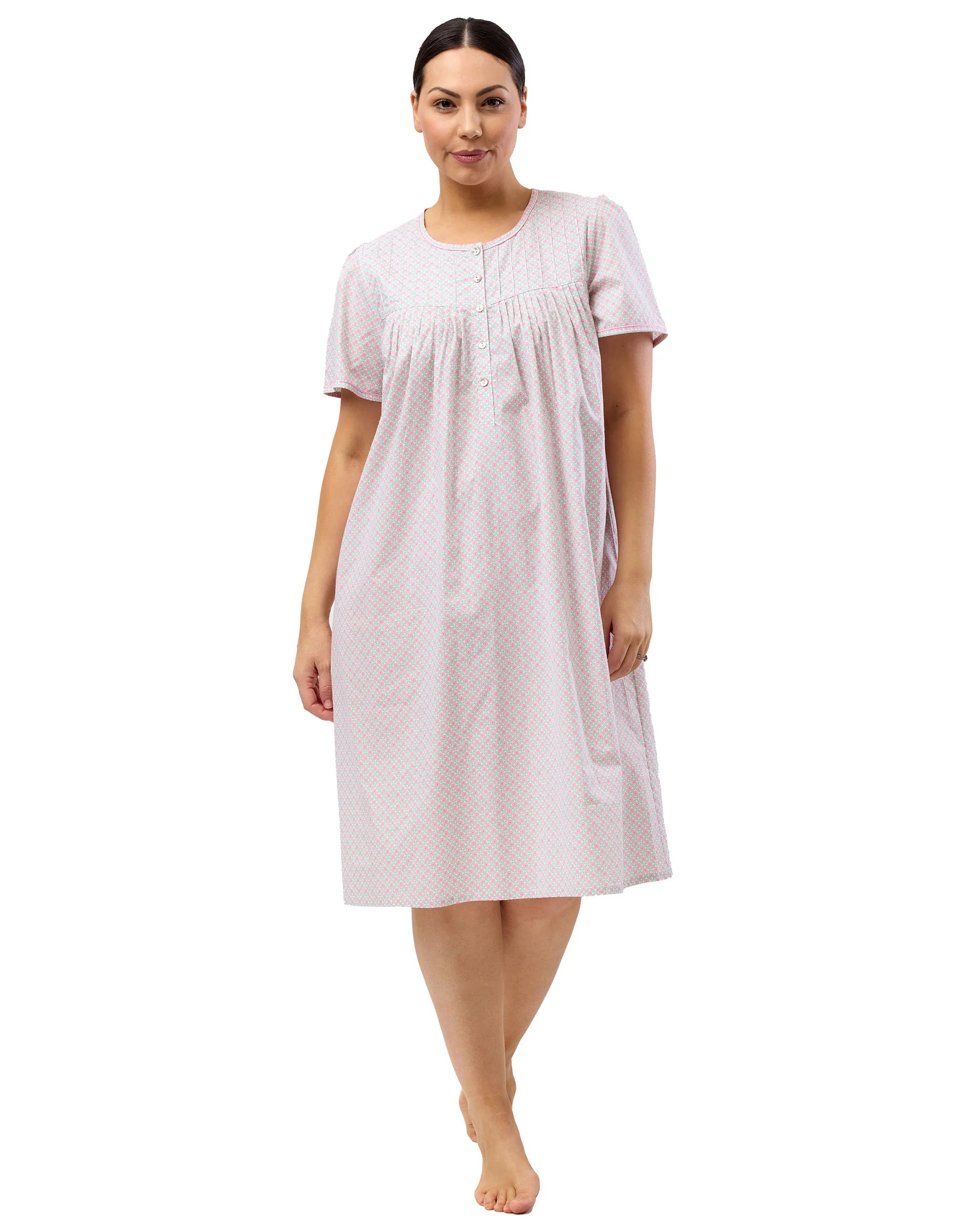 women's pajamas featuring floral embroiderySchrank geo nightie sk701g