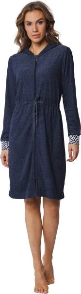 women's pajamas with a charming floral patternBadjas 71242-428-8 526 donker blauw