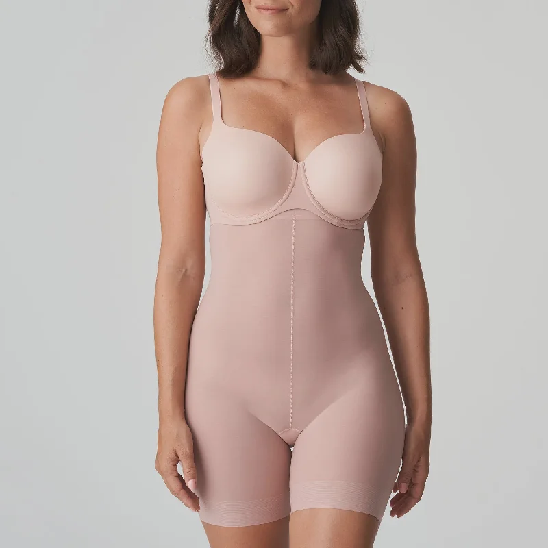 open-bust shapewear with underwire supportFiguras Shapewear With Legs - Powder rose