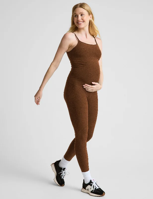 Women's Jumpsuits with Square NeckSpacedye Uplevel Maternity Jumpsuit