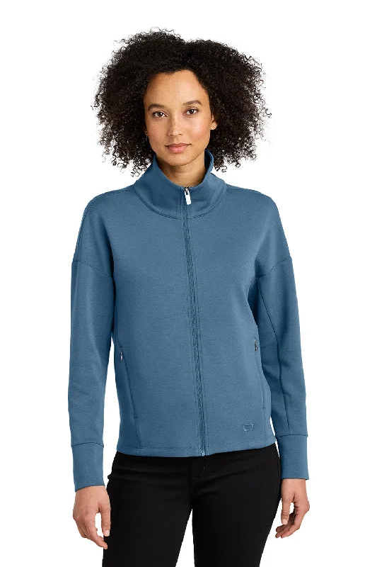 Women's Hooded Sweatshirts with Flap PocketsOgio Womens Transcend Full Zip Sweatshirt w/ Pockets - Mist Blue - New