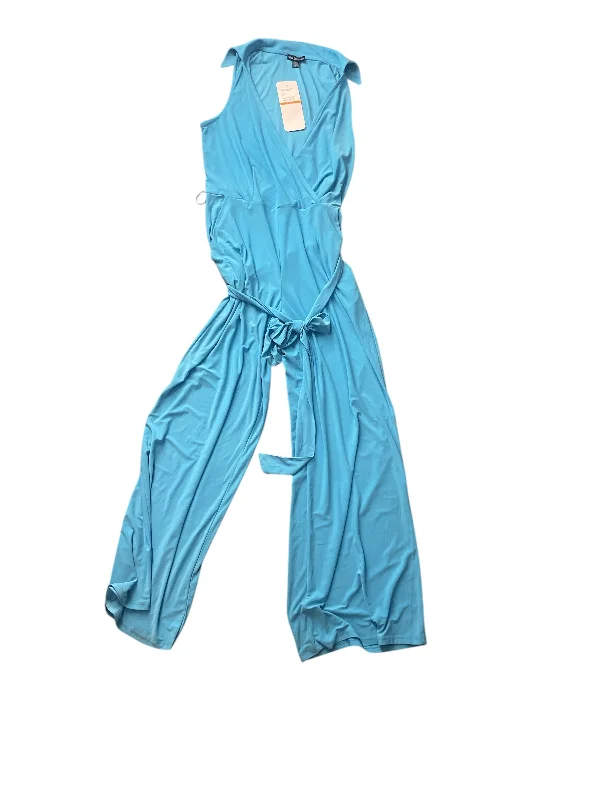 Women's Jumpsuits with Shawl CollarJumpsuit By Nina Leonard In Blue, Size: S