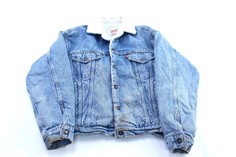 Women's Coats with Hood80's Levi's Denim Sherpa Lined Trucker Jacket