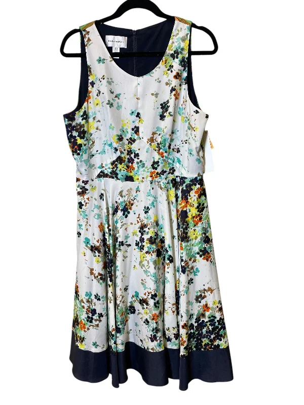 Women's Collarless DressesDress Casual Midi By Donna Morgan In Multi-colored, Size: L