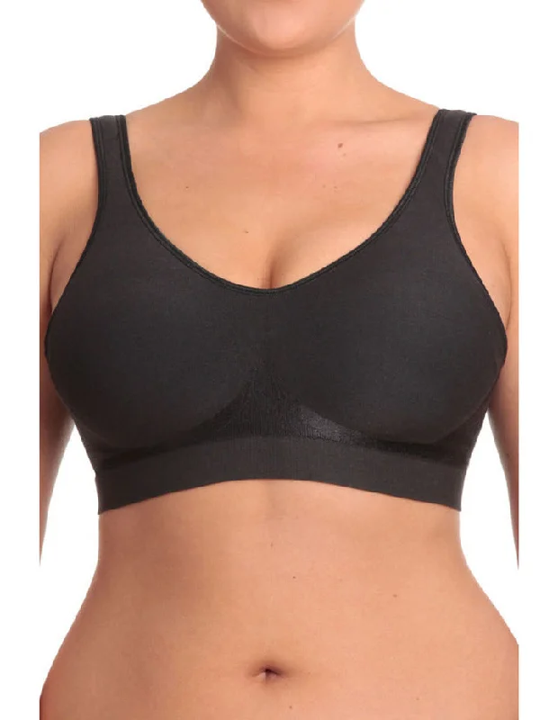 full-coverage bra for large bustsPlaytex Y1124H Comfort Revolution Contour Wirefree Bra Black