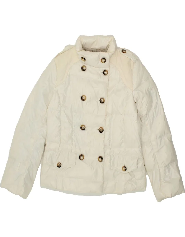 Women's Coats with Fur Trimmed SleevesMARLBORO CLASSICS Womens Military Padded Jacket EU 44 XL White Polyester