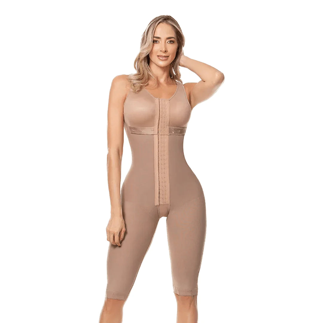 firm-control shapewear for pencil skirts3020 Celeste  Reloj de arena con brasier hasta la rodilla  2 Size en gluteos y 4 sizes en gluteos Plus