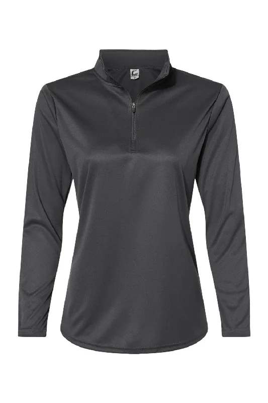 Women's Hooded Sweatshirts with Heavyweight FabricC2 Sport Womens Moisture Wicking 1/4 Zip Sweatshirt - Graphite Grey - Closeout