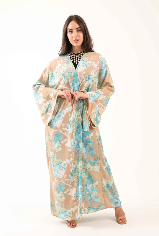 women's pajamas with a modern twistSend her Flowers Kimono Abaya