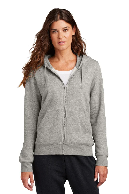 Women's Hooded Sweatshirts with Chenille LiningNike Womens Club Fleece Full Zip Hooded Sweatshirt Hoodie w/ Pockets - Heather Dark Grey - New