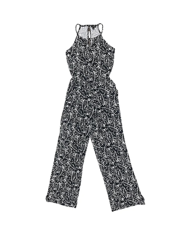 Women's Jumpsuits with Collarless NeckJumpsuit By Gold Ray In Black & White, Size: S