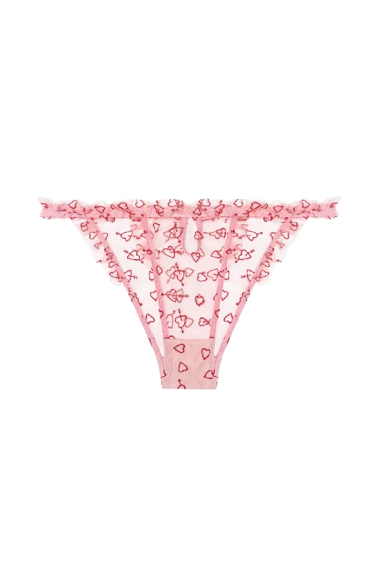 stretch lace panties with a sheer overlay for a seductive appealCOEUR Triangle Briefs with Frills