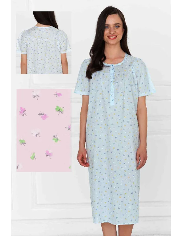 women's pajamas with hidden pocketsLinclalor short sleeve nightie  30825