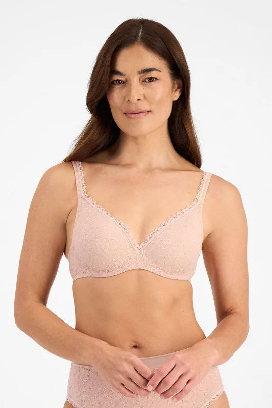 plus-size nursing bra with side supportBerlei YWLF Barely There Lace Contour Bra Nude