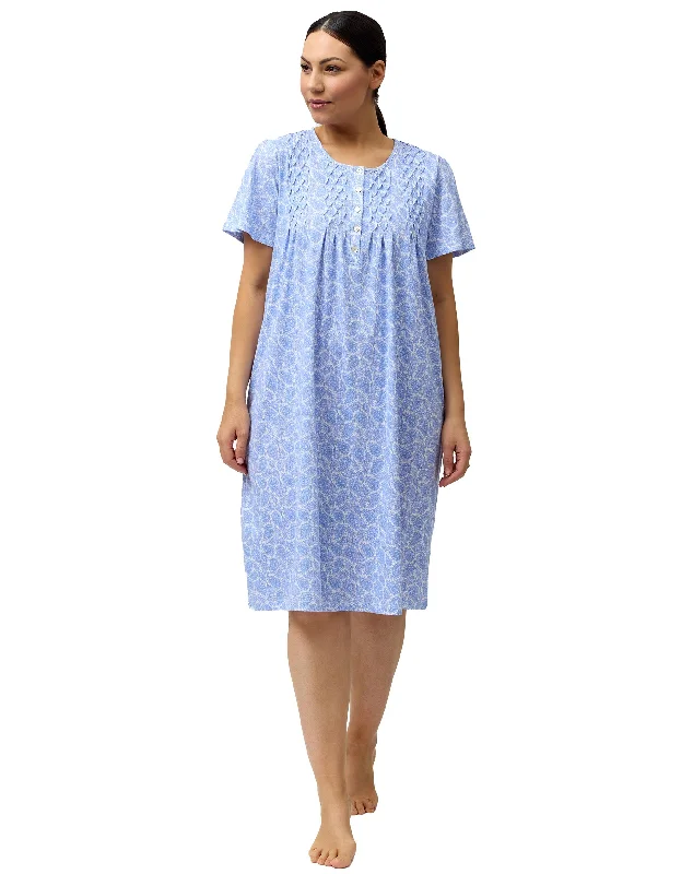 women's pajamas with hidden pocketsPAISLEY SHORT SLEEVE NIGHTIE