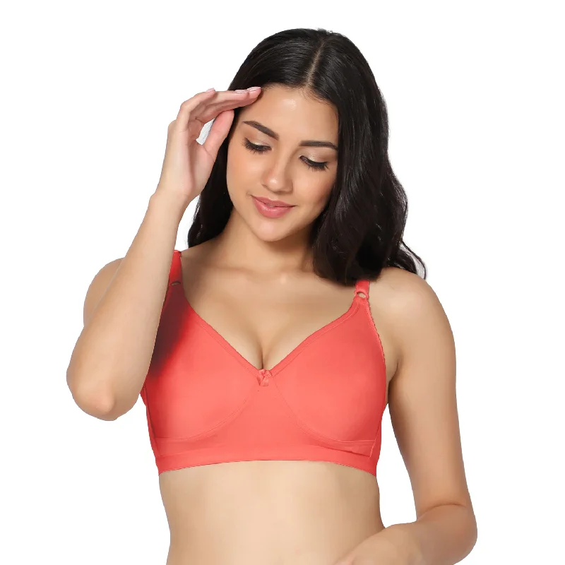 plus-size smoothing bra for dressesSUHANA_TOMATO Non-Padded Full Coverage T-Shirt Bra (Pack of 1)