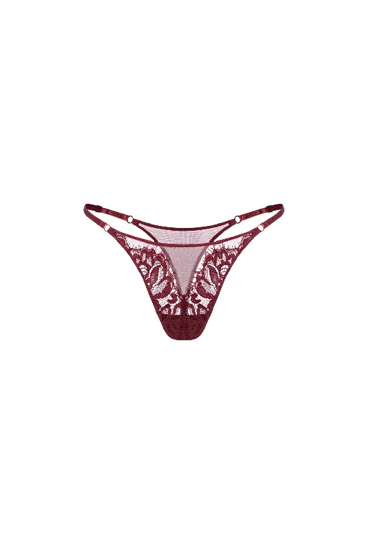 breathable modal underwear for hot weatherMagnolia Burgundy G-String