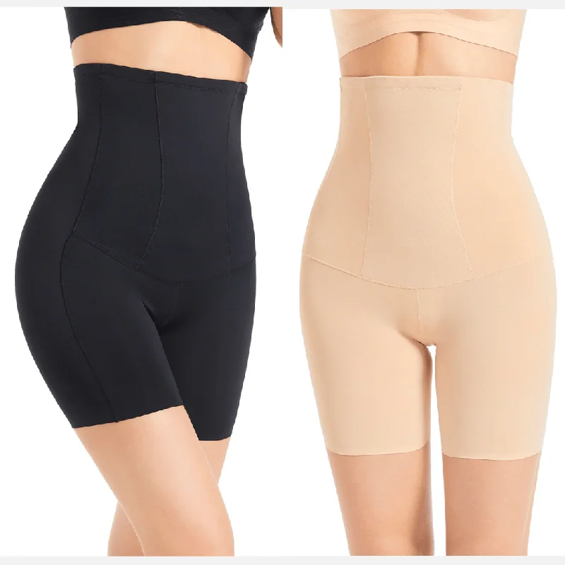 compression leggings for firmingAnti Rolling Strip Tummy Tucker High Waisted Shaper Shorts