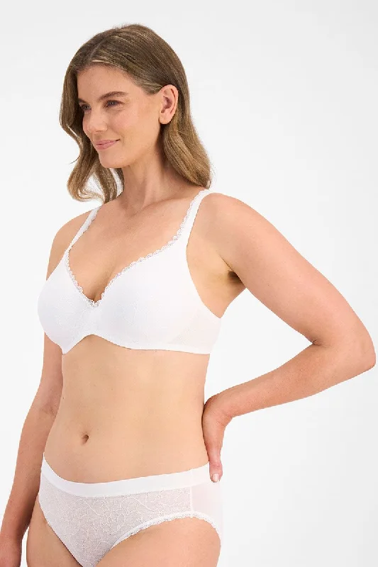 maternity support braBerlei YWLF Barely There Lace Contour Bra White