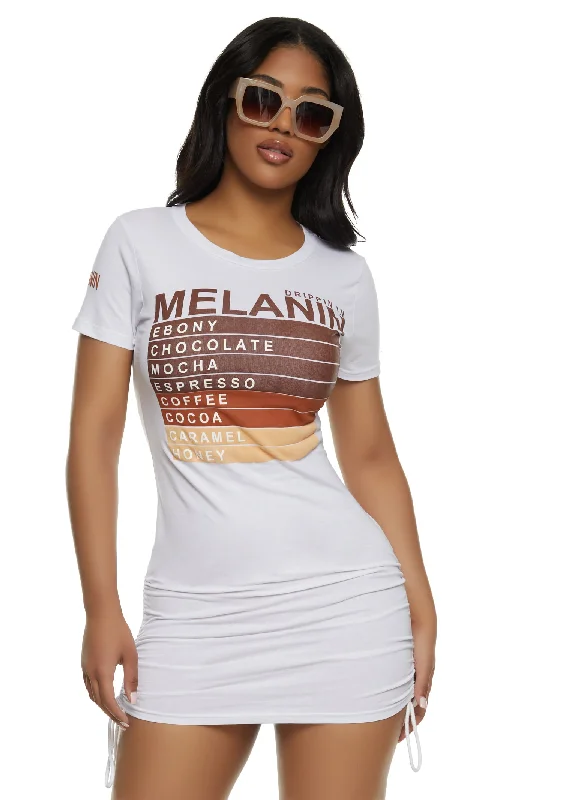 Women's Sheath DressesDrippin In Melanin Graphic T Shirt Dress