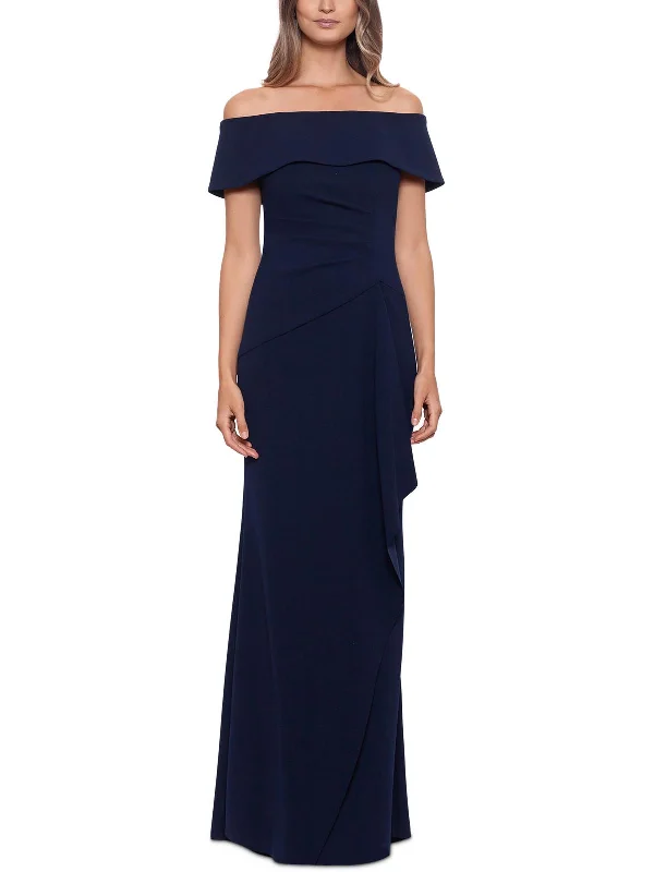 Women's Off-the-Shoulder DressesWomens Gown Ruched Evening Dress