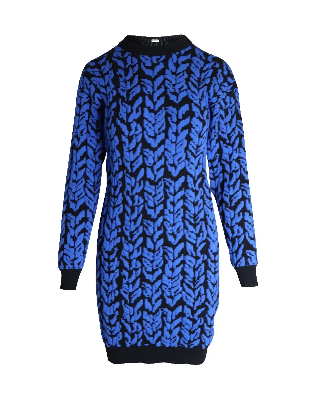 Women's High Collar SweatersBalenciaga Sweater Dress in Blue Nylon