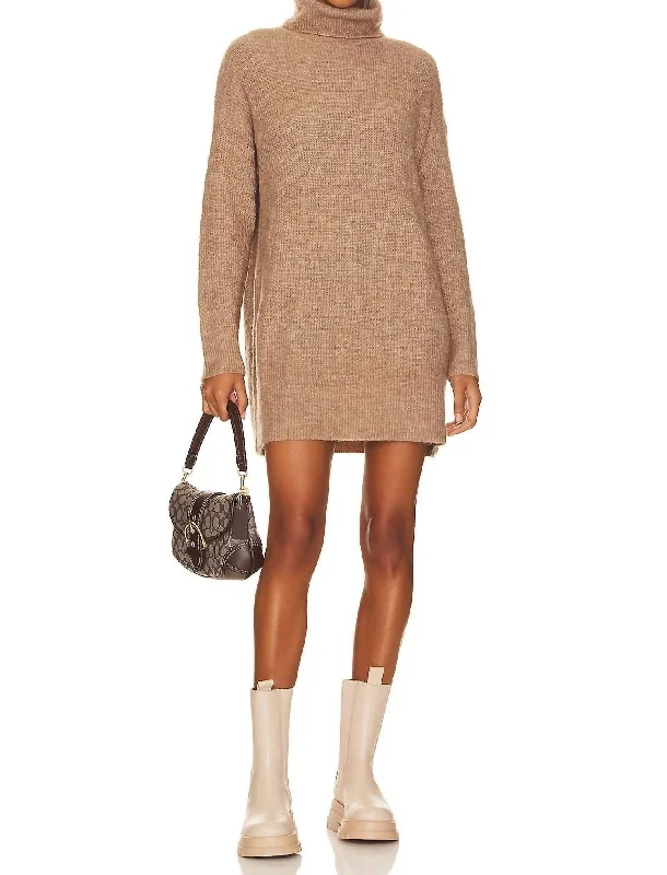 Women's Albanian Wool SweatersKiara Sweater Dress In Coco