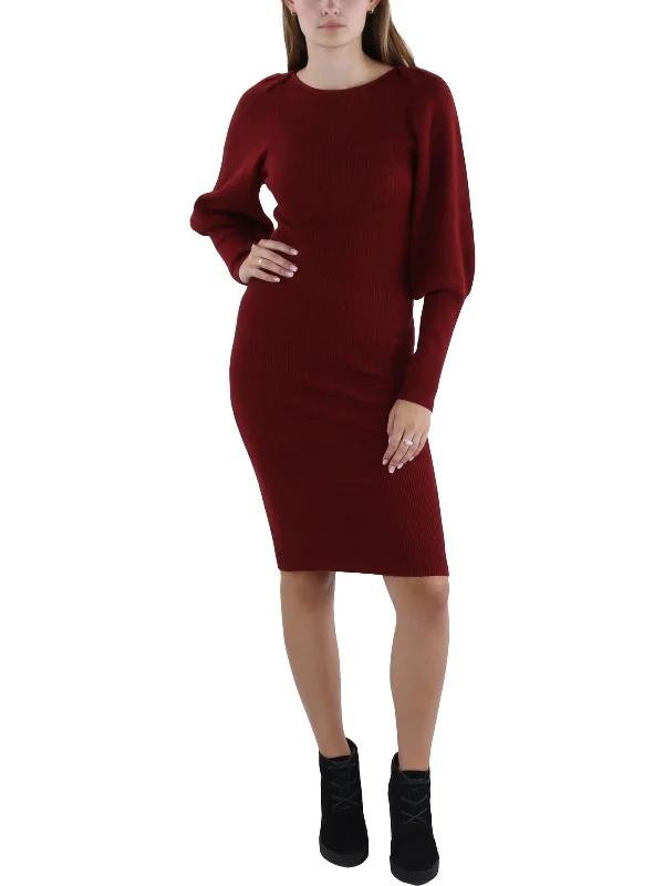 Women's Mohair SweatersWomens Knit Knee Length Sweaterdress