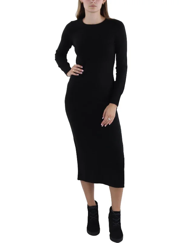 Women's Tasseled SweatersWomens Knit Mid Calf Sweaterdress