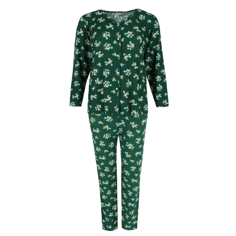 women's pajamas with a timeless appealElegant Emily Women's Hunter Floral Pajama Set