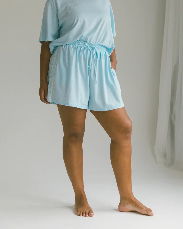 women's pajamas with breathable fabricEssentials Shorts | Blue & Cream