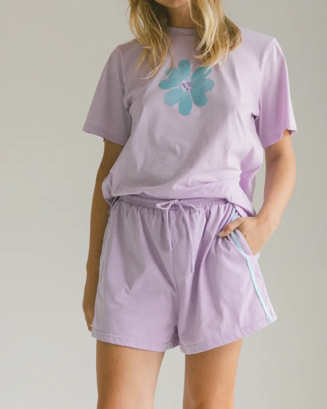 women's cotton pajama setsEssentials Shorts | Purple & Blue