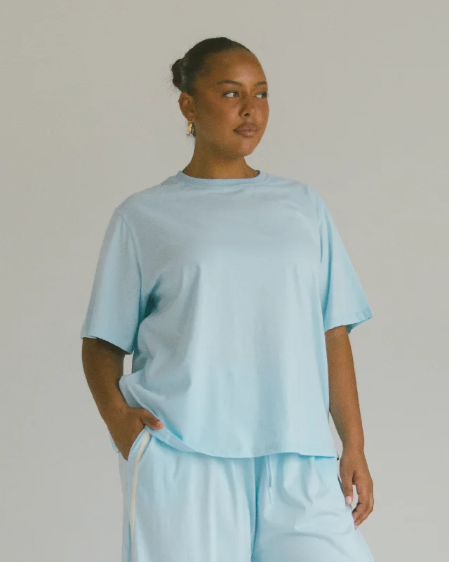 women's pajamas for those who love to indulgeEssentials Tee | Light Blue