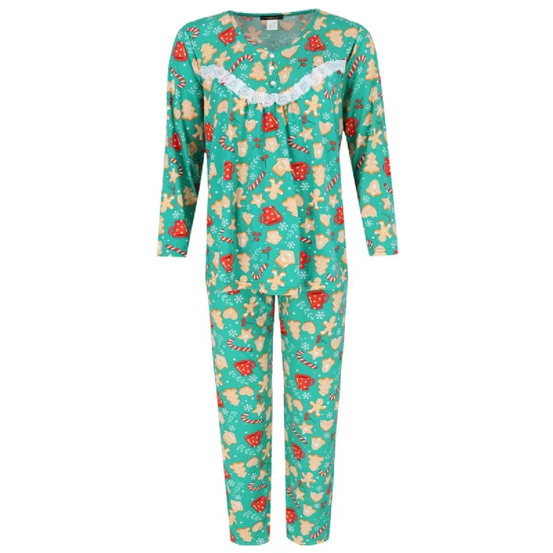 women's pajamas with a cozy, warm feelNot a Morning Person Women's Cocoa and Cookies Long Sleeve Pajama Set