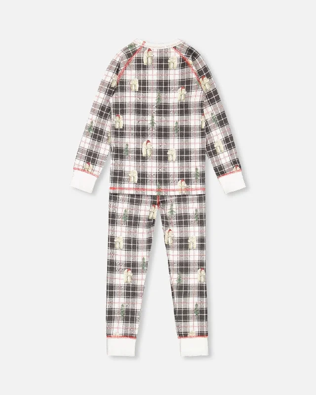 women's pajamas for lounging around the houseDeux par Deux Kids Organic Cotton Christmas Two Piece Printed Polar Bear Pajama Set