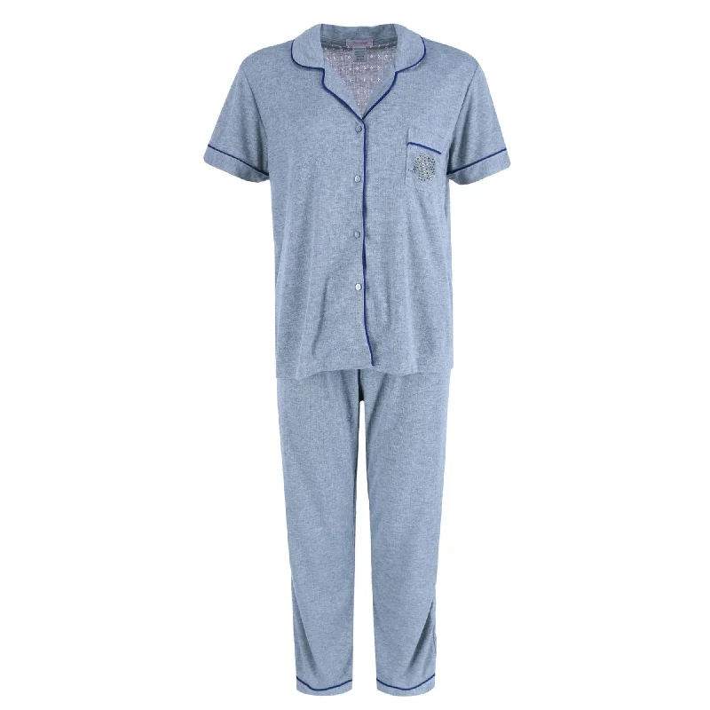 women's pajamas designed for those who believe in sweet dreams and cozy nights.Overslept Women's Pointelle Elephant Notch Pajama Set