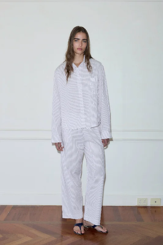 women's pajamas with button-flyPocket Set - Musk Stripe