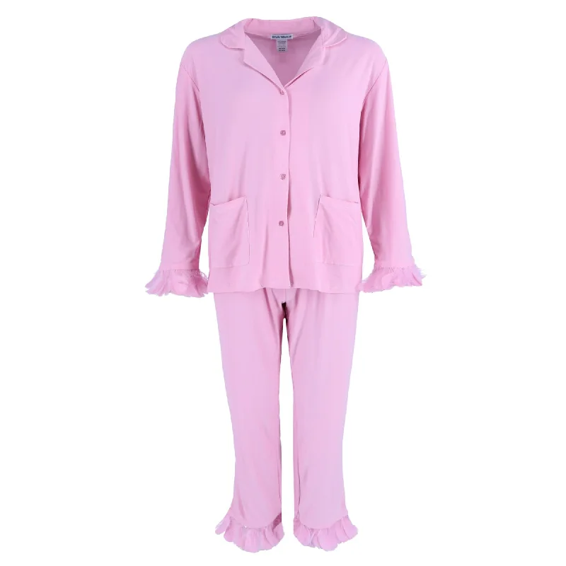 women's pajamas with built-in braSimply Fabulous Women's Pajama Set with Feathers