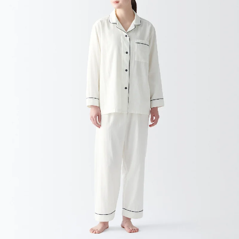 women's pajamas with a whimsical charmSide Seamless Double Gauze Pyjamas - Contrast Piping